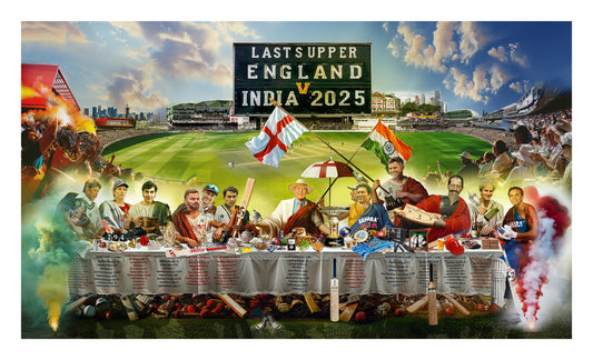 ENGLAND V INDIA - THE LAST SUPPER ART 1/1000